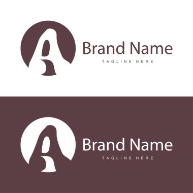 Basit stili olan bir logo. Lüks bir ürün markasının tasviri