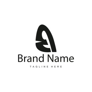 Basit stili olan bir logo. Lüks bir ürün markasının tasviri