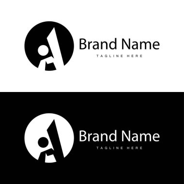 Basit stili olan bir logo. Lüks bir ürün markasının tasviri