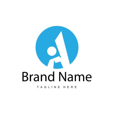 Basit stili olan bir logo. Lüks bir ürün markasının tasviri