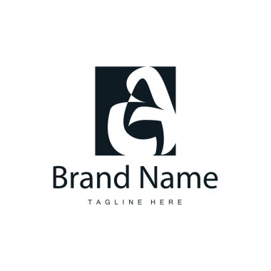 Basit stili olan bir logo. Lüks bir ürün markasının tasviri