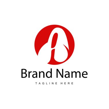 Basit stili olan bir logo. Lüks bir ürün markasının tasviri