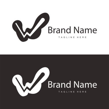 Basit tarzda W harfi logosu Lüks ürün markası tasviri