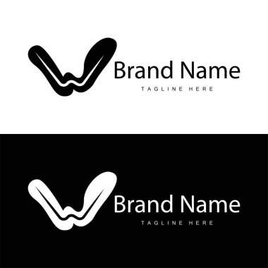 Basit tarzda W harfi logosu Lüks ürün markası tasviri