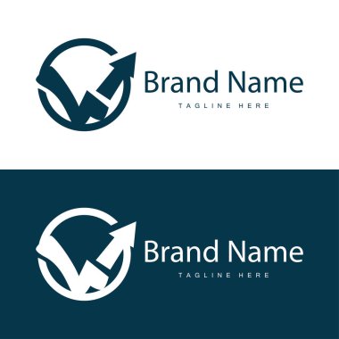 Basit tarzda W harfi logosu Lüks ürün markası tasviri