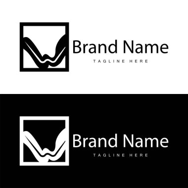 Basit tarzda W harfi logosu Lüks ürün markası tasviri