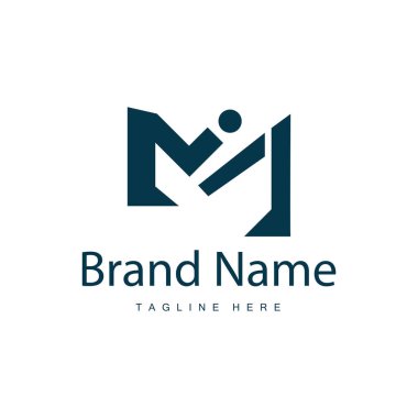 Basit tarzda M harfi logosu Lüks ürün markası örnekleme