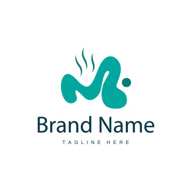 Basit tarzda M harfi logosu Lüks ürün markası örnekleme