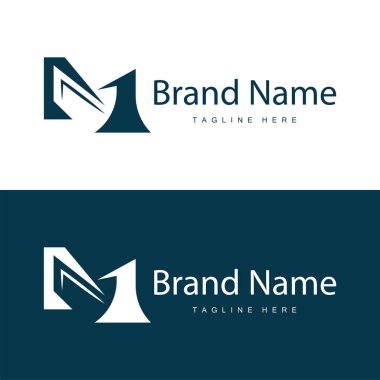 Basit tarzda M harfi logosu Lüks ürün markası örnekleme