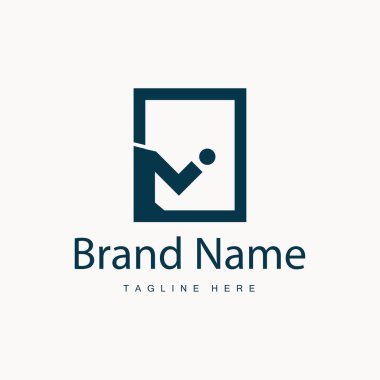 Basit tarzda M harfi logosu Lüks ürün markası örnekleme