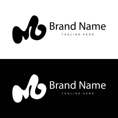 Basit tarzda M harfi logosu Lüks ürün markası örnekleme