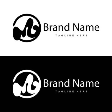 Basit tarzda M harfi logosu Lüks ürün markası örnekleme