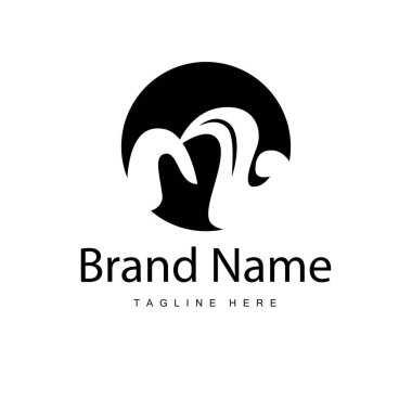 Basit tarzda M harfi logosu Lüks ürün markası örnekleme