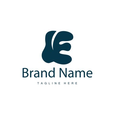 Basit tarzda E harfi logosu Lüks ürün markası örnekleme