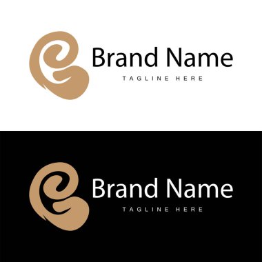 Basit tarzda E harfi logosu Lüks ürün markası örnekleme