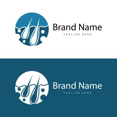 Saç bakım logosu tasarımı basit saç bakım silueti çizim vektörü şablonu