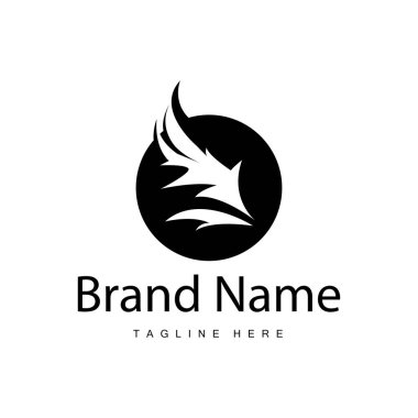 Kanat Logosu Tasarımı, Vektör Kartal Şahin Kanatları, Güzel Uçan Kuş, Çizim Sembolü