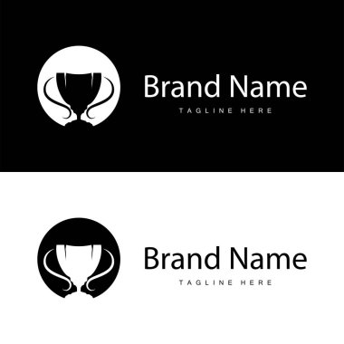 Şampiyonluk Kupası Logosu İllüstrasyon Ödülü Kazanan Şablon Tasarımı