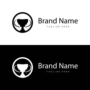 Şampiyonluk Kupası Logosu İllüstrasyon Ödülü Kazanan Şablon Tasarımı
