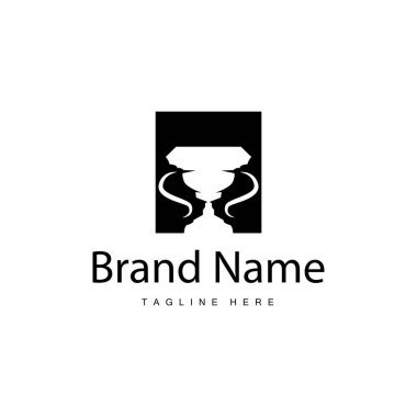 Şampiyonluk Kupası Logosu İllüstrasyon Ödülü Kazanan Şablon Tasarımı