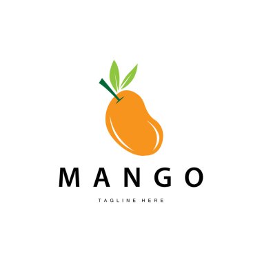 Taze mango grafik tasarım şablonu meyve bahçesi mango logosu