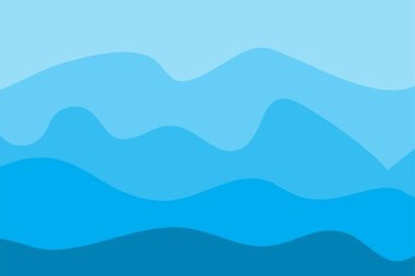 Su Dalgası Arkaplan Tasarımı, Soyut Mavi Okyanus Duvar Şablonu