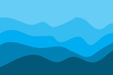 Su Dalgası Arkaplan Tasarımı, Soyut Mavi Okyanus Duvar Şablonu