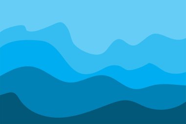 Su Dalgası Arkaplan Tasarımı, Soyut Mavi Okyanus Duvar Şablonu