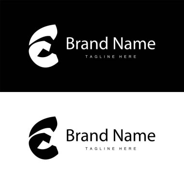 Basit tarzda E harfi logosu Lüks ürün markası örnekleme