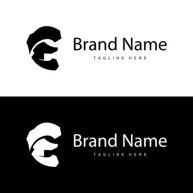 Basit tarzda E harfi logosu Lüks ürün markası örnekleme