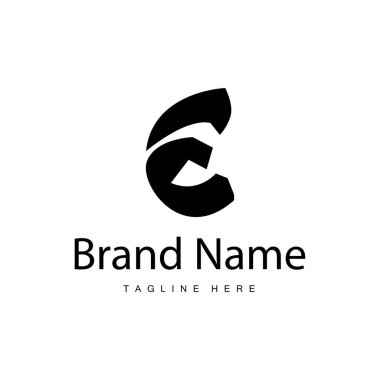 Basit tarzda E harfi logosu Lüks ürün markası örnekleme