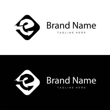 Basit tarzda E harfi logosu Lüks ürün markası örnekleme