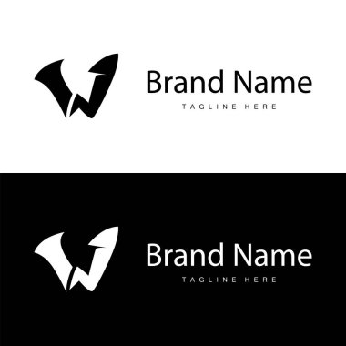 Basit tarzda W harfi logosu Lüks ürün markası tasviri