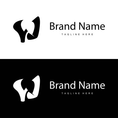 Basit tarzda W harfi logosu Lüks ürün markası tasviri