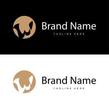 Basit tarzda W harfi logosu Lüks ürün markası tasviri