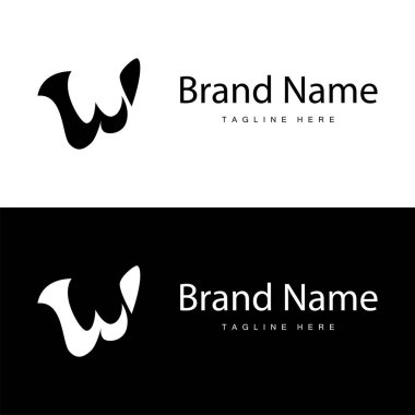Basit tarzda W harfi logosu Lüks ürün markası tasviri
