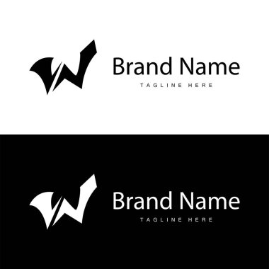 Basit tarzda W harfi logosu Lüks ürün markası tasviri