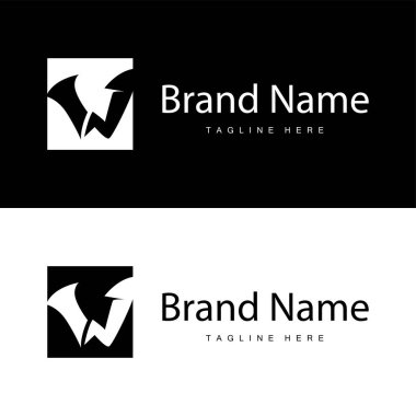 Basit tarzda W harfi logosu Lüks ürün markası tasviri