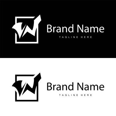 Basit tarzda W harfi logosu Lüks ürün markası tasviri