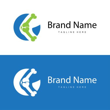 Kemik Logosu, Kemik Sağlığı Tasarımı, Basit Sembol Şablonu İllüstrasyonu