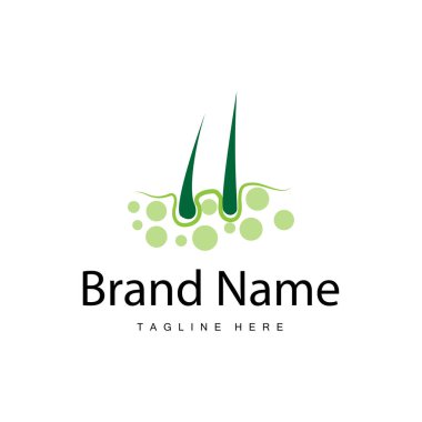 Saç bakım logosu tasarımı basit saç bakım silueti çizim vektörü şablonu