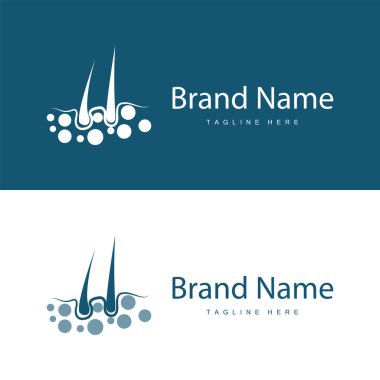 Saç bakım logosu tasarımı basit saç bakım silueti çizim vektörü şablonu