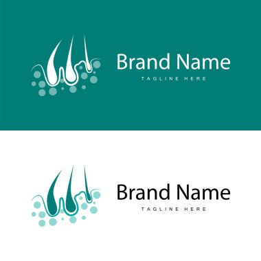 Saç bakım logosu tasarımı basit saç bakım silueti çizim vektörü şablonu