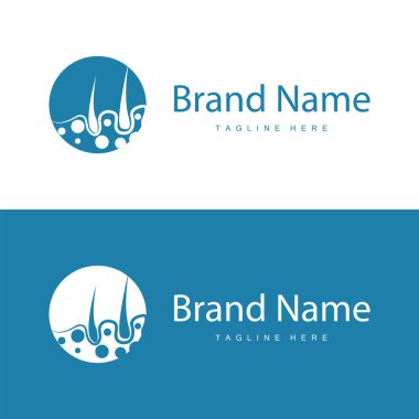 Saç bakım logosu tasarımı basit saç bakım silueti çizim vektörü şablonu