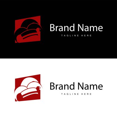 Basit renkli palyaço şapkası logosu basit bir sirk komedi ekipmanı tasarımı çizimi çizimi.