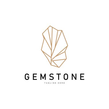 Gemstone Logo Taşı Mücevher Vektör Şablonu Premium