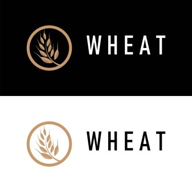 Pirinç Logosu, Çiftlik Buğdayı Logosu Tasarımı, Vektör Sembol Simgesi Grafik Resimleri