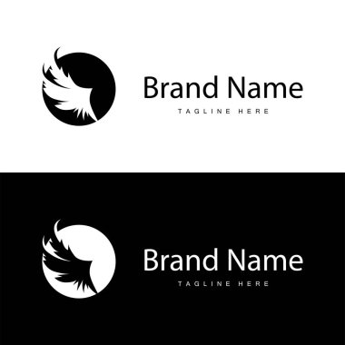 Kanat Logosu Tasarımı, Vektör Kartal Şahin Kanatları, Güzel Uçan Kuş, Çizim Sembolü
