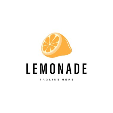 Limon logosu limonata desenli taze limon meyvesi.