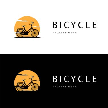 simple silhouette design logo vehicle bicycle transportation sport bike illustration templet symbol clipart